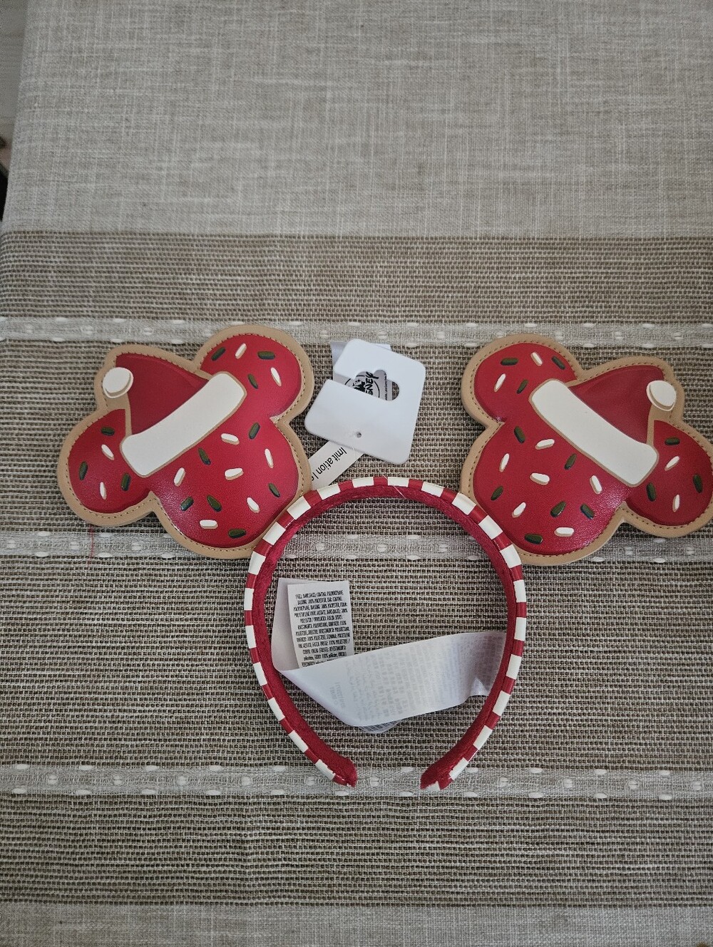 Disney Parks Cookie Christmas Holiday Mickey Minnie Mouse Ears Headband 2021 NWT